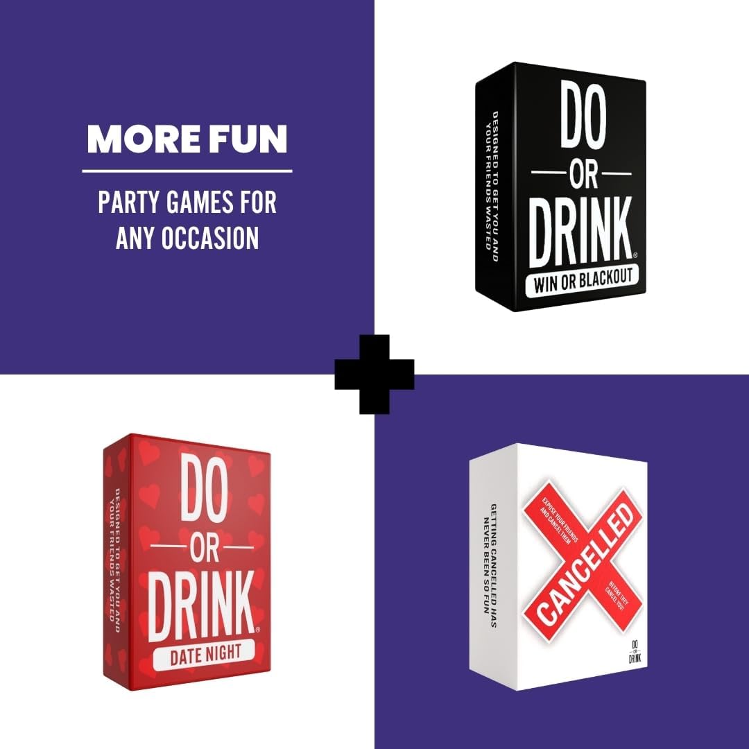 Do or Drink Naughty Edition - The Adult Drinking Game for Spicy Situations - Fun Party Games for Adults with 250 Cards - Great for Game Night, Pre Games, After Parties, and More
