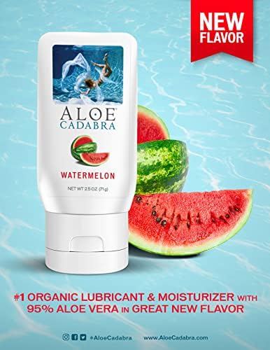 Aloe Cadabra Natural Water Based Vaginal Moisturizer, Organic Aloe Non-Staining, pH Balanced (Unscented 2.5 Ounces, 1 Pack)