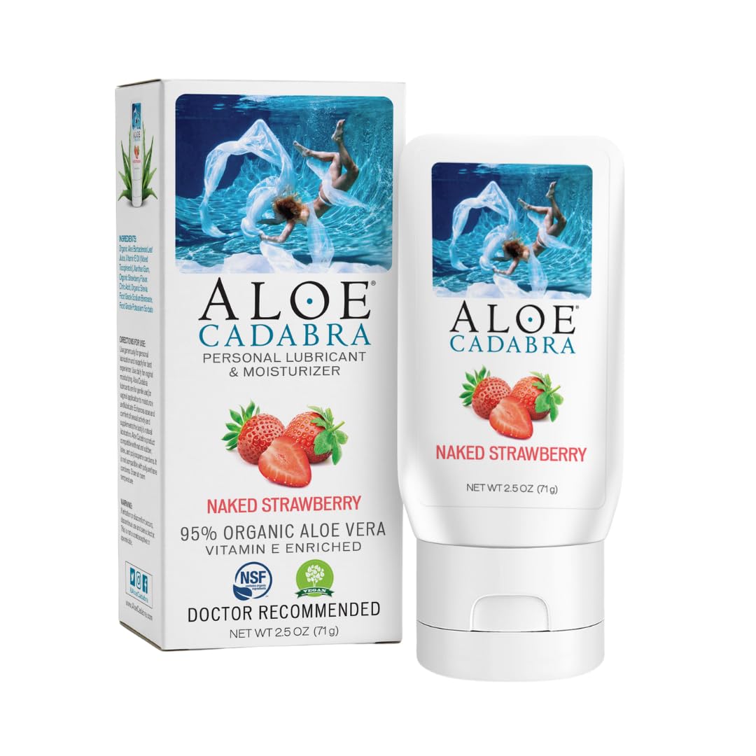 Aloe Cadabra Natural Water Based Vaginal Moisturizer, Organic Aloe Non-Staining, pH Balanced (Unscented 2.5 Ounces, 1 Pack)