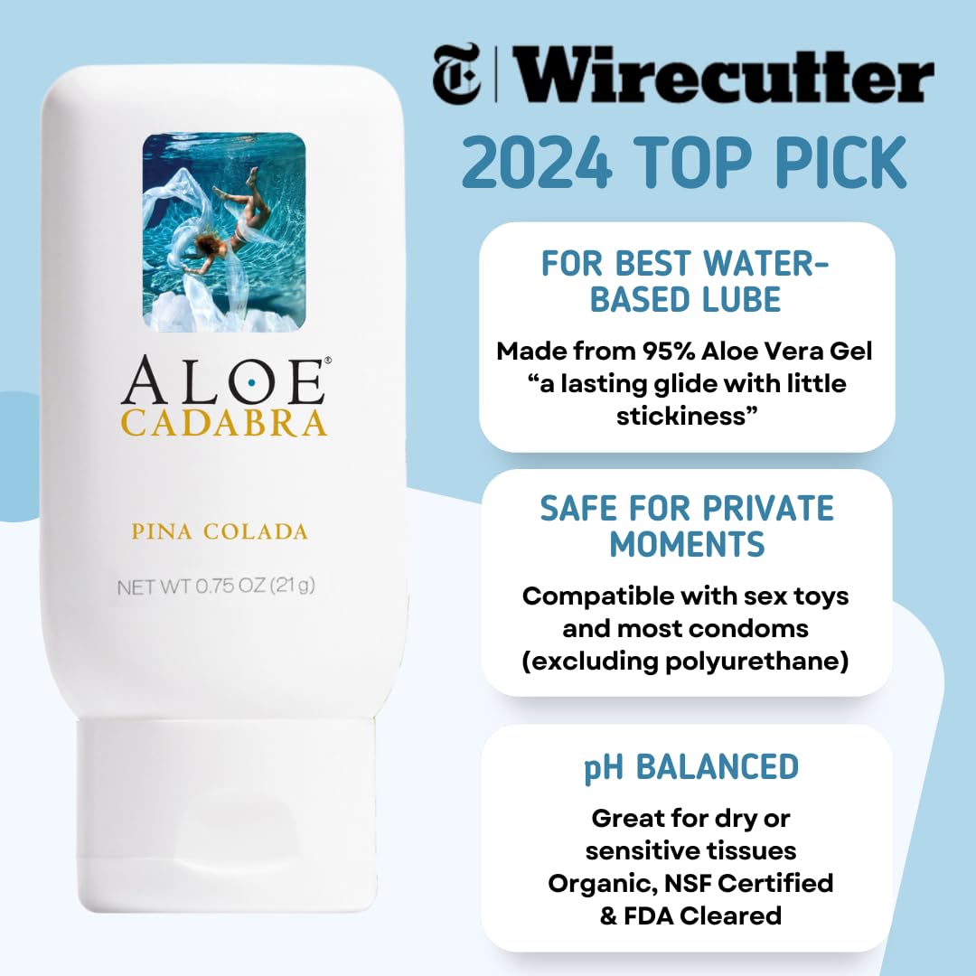 Aloe Cadabra Natural Water Based Vaginal Moisturizer, Organic Aloe Non-Staining, pH Balanced (Unscented 2.5 Ounces, 1 Pack)