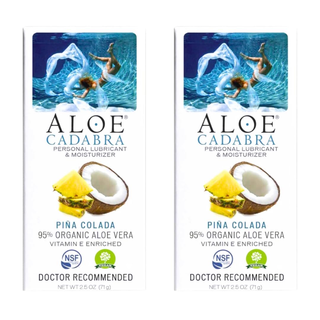 Aloe Cadabra Natural Water Based Vaginal Moisturizer, Organic Aloe Non-Staining, pH Balanced (Unscented 2.5 Ounces, 1 Pack)