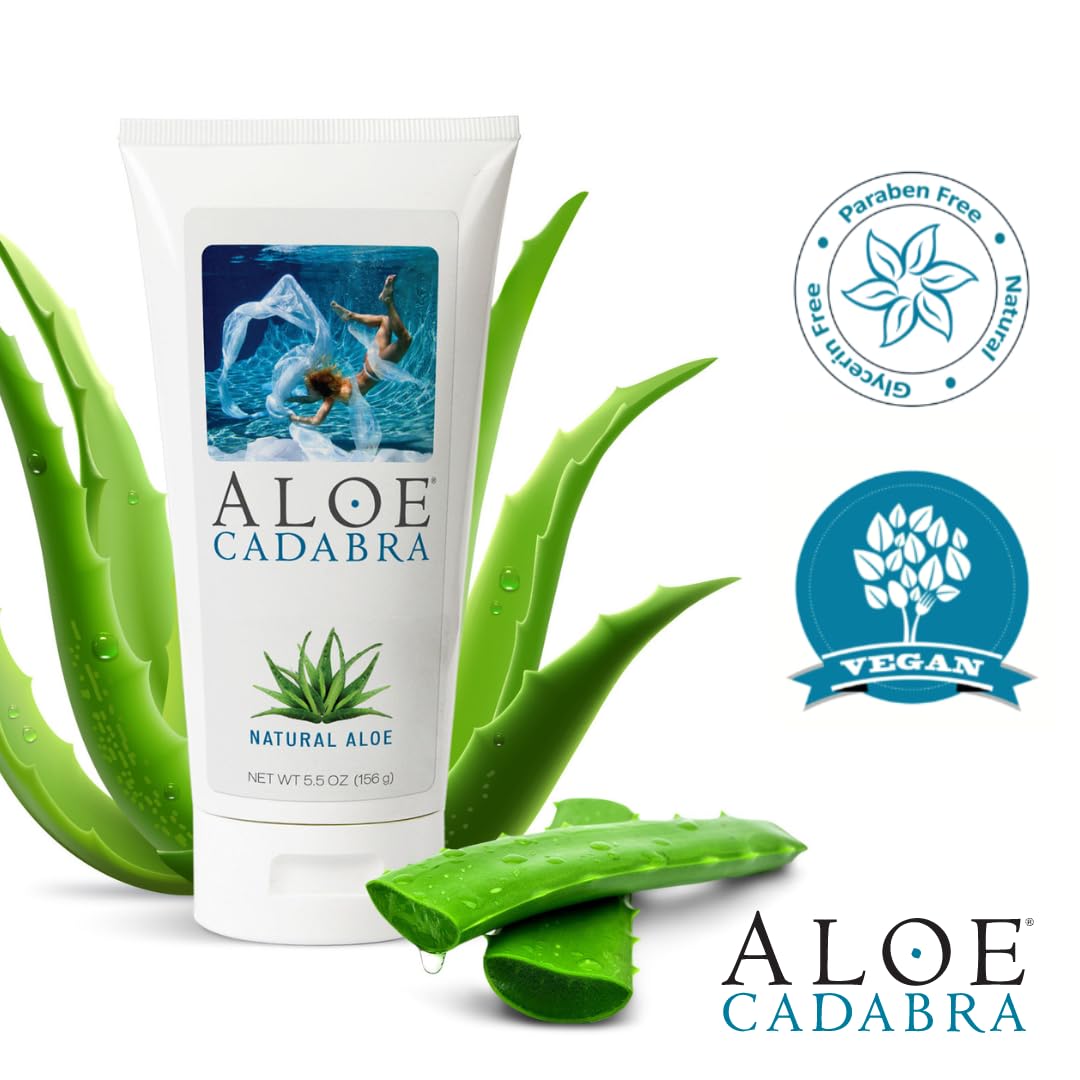 Aloe Cadabra Natural Water Based Vaginal Moisturizer, Organic Aloe Non-Staining, pH Balanced (Unscented 2.5 Ounces, 1 Pack)