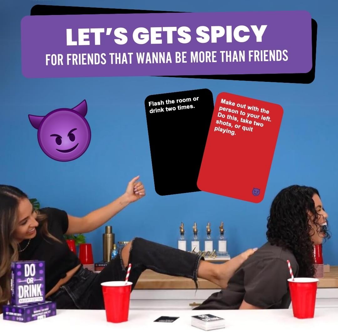 Do or Drink Naughty Edition - The Adult Drinking Game for Spicy Situations - Fun Party Games for Adults with 250 Cards - Great for Game Night, Pre Games, After Parties, and More