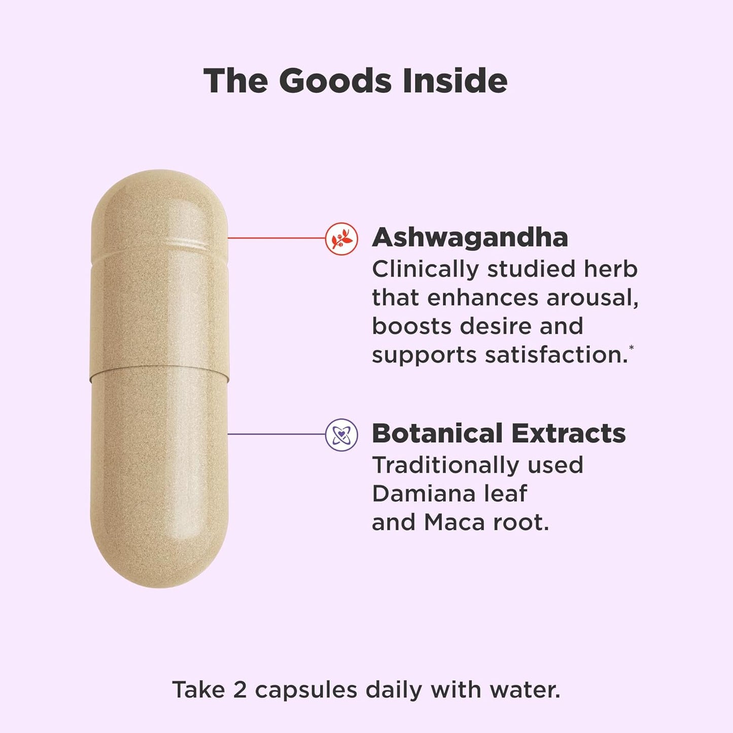 OLLY Lovin Libido Capsules, Boost Desire With Ashwagandha, Maca & Damiana, Vegetarian, Supplement for Women, 20 Day Supply - 40 Count