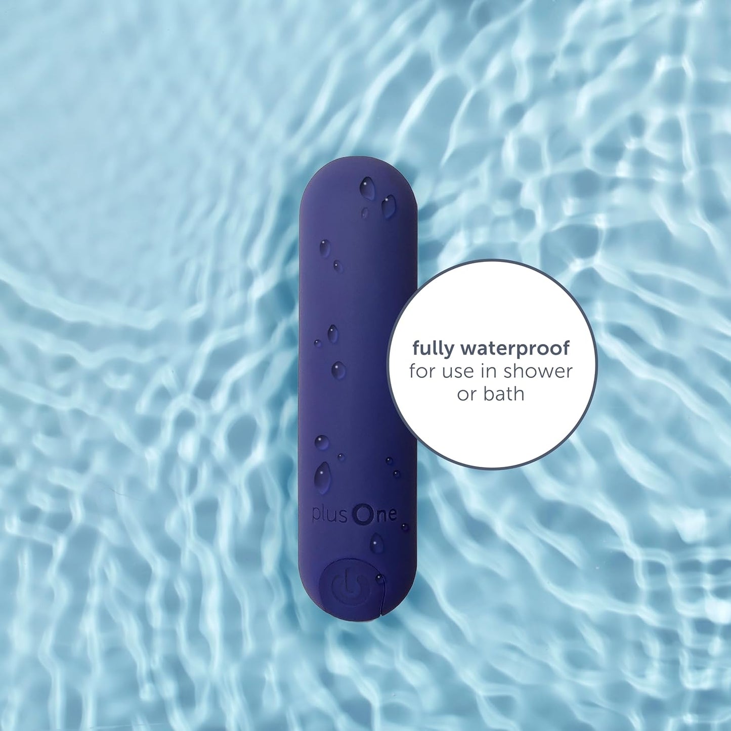 plusOne Bullet Vibrator for Women, Mini Vibrator Made of Body-Safe Silicone, Fully Waterproof, USB Rechargeable, Sex Toy Personal Massager with 10 Vibration Settings, Purple