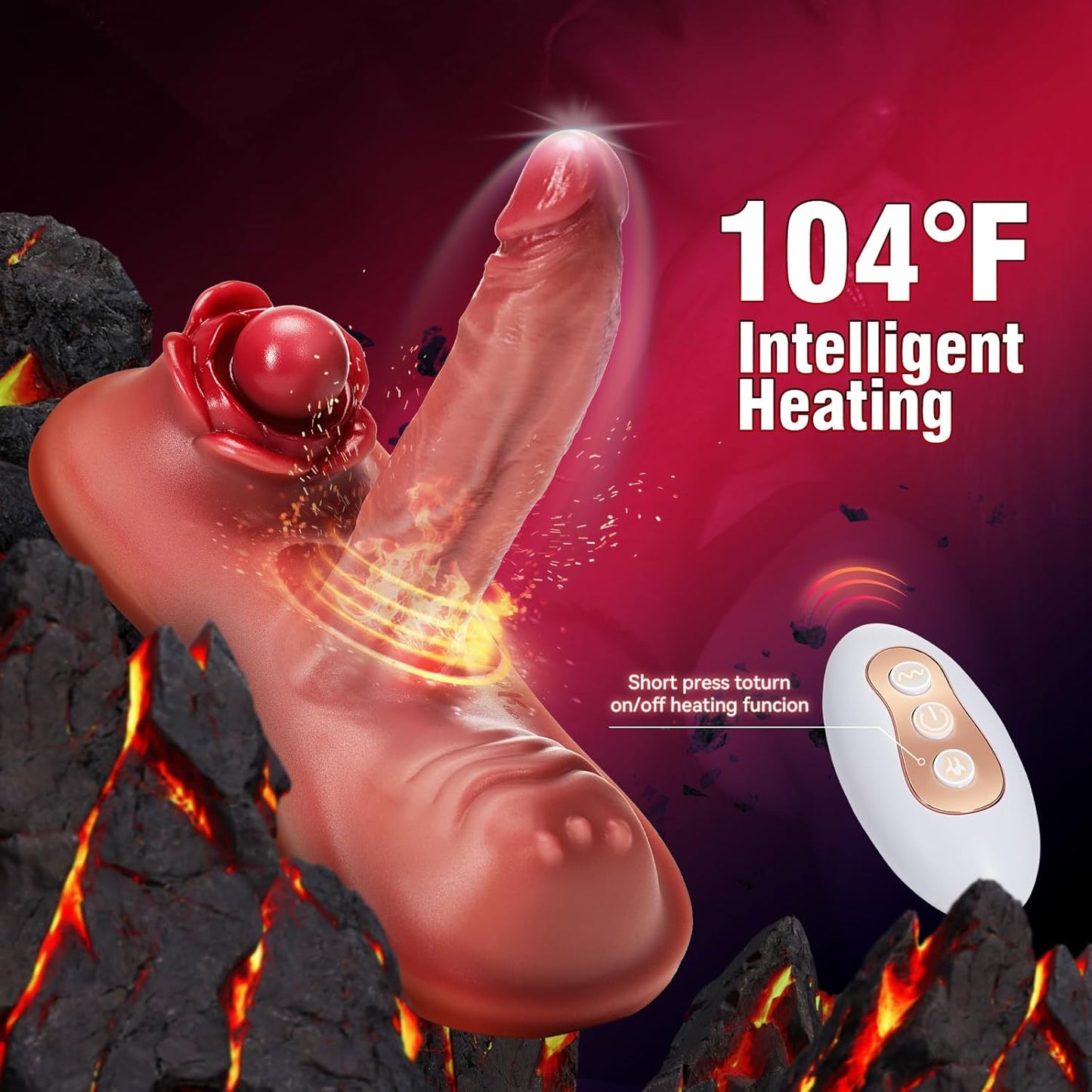 Sex Toys Thrusting Dildo Vibrator - Women Sex Toy Remote Control Vibrator with 7 Thrusting & 10 Vibrating Modes - G spot Anal Big Dildos Adjustable Strap On Pillow Adult Toy Couples Sex Toy