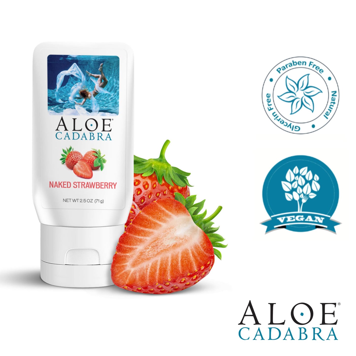 Aloe Cadabra Natural Water Based Vaginal Moisturizer, Organic Aloe Non-Staining, pH Balanced (Unscented 2.5 Ounces, 1 Pack)