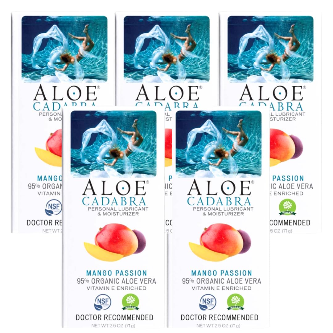Aloe Cadabra Natural Water Based Vaginal Moisturizer, Organic Aloe Non-Staining, pH Balanced (Unscented 2.5 Ounces, 1 Pack)