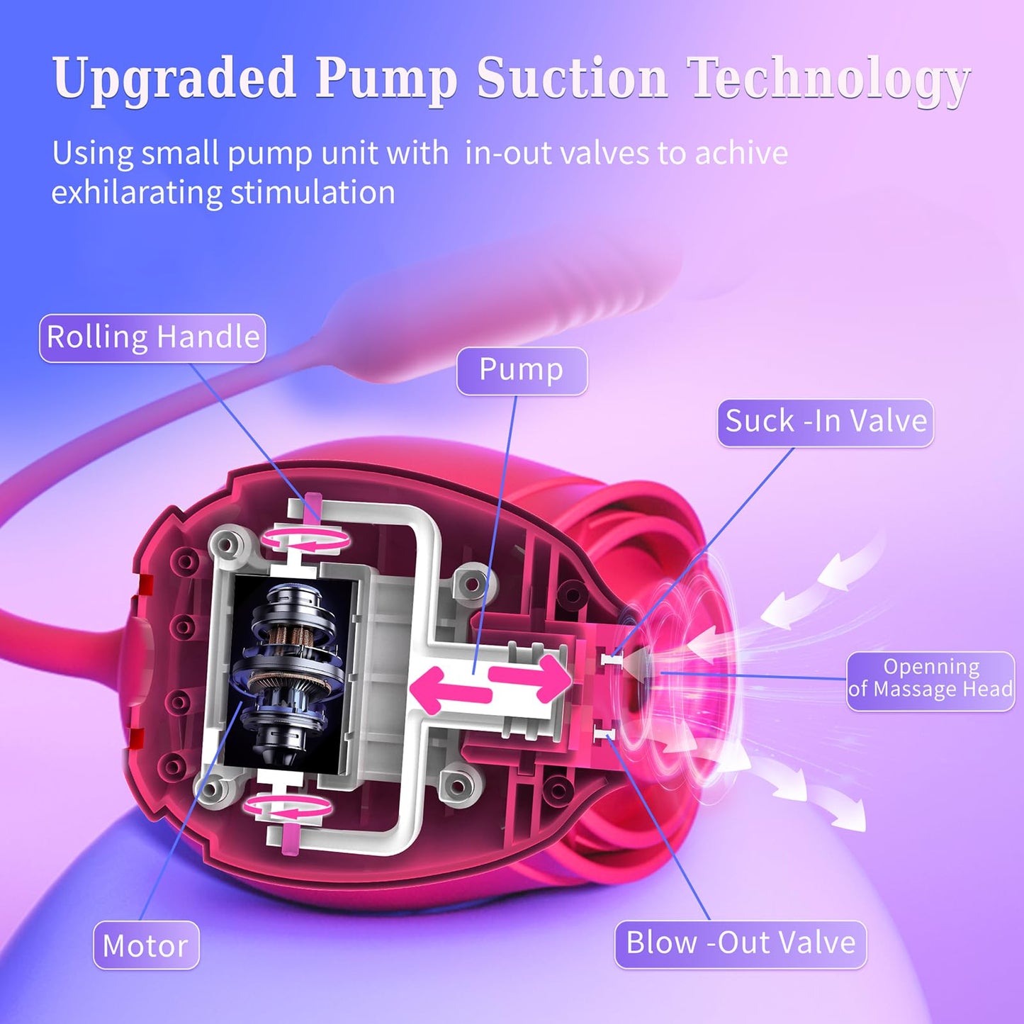 Dildo Vibrator Women Sex Toys - MOOLIGIRL APP Control Rose Sucking Vibrater & Vibrating & Thrusting Dildos for Clit Nipple G Spot Anal Stimulation, 10 Modes Tongue Sucker Adult Toy for Couples Games