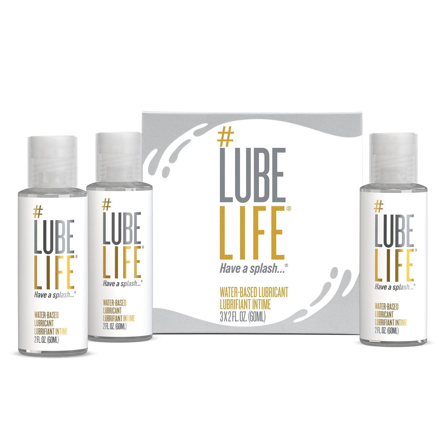 LubeLife Water-Based Lube – Personal Lubricant for Men, Women & Couples, Travel Size, Non-Staining, Easy Clean-Up, Toy-Safe, 8 Fl Oz