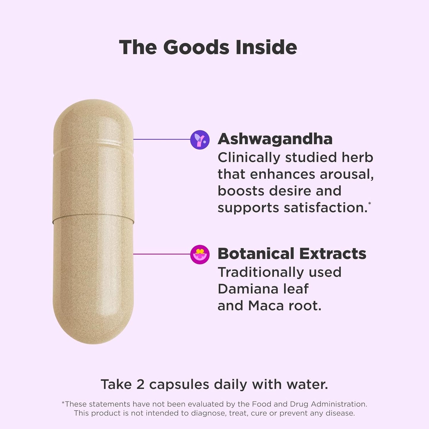 OLLY Lovin Libido Capsules, Boost Desire With Ashwagandha, Maca & Damiana, Vegetarian, Supplement for Women, 20 Day Supply - 40 Count