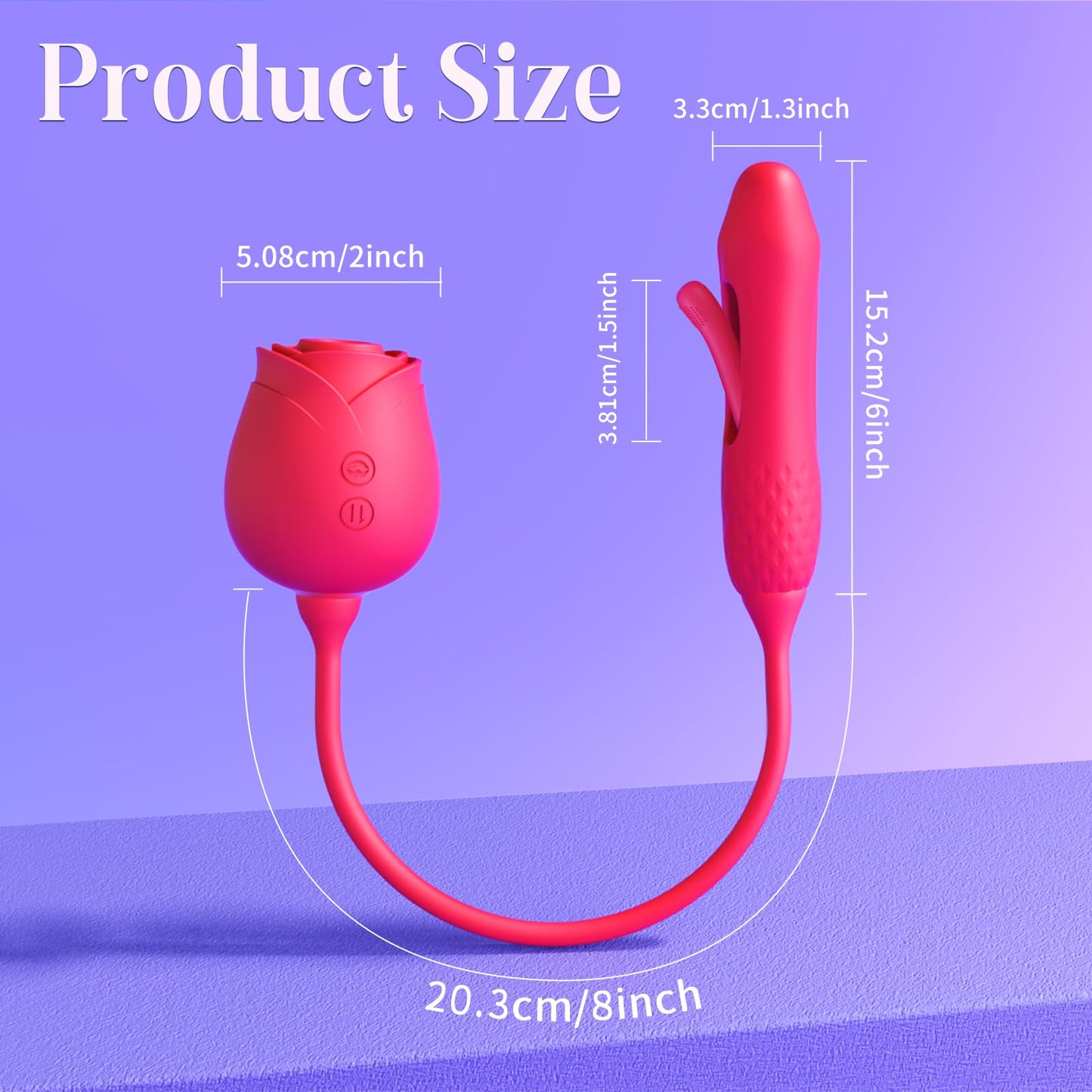 Dildo Vibrator Women Sex Toys - MOOLIGIRL APP Control Rose Sucking Vibrater & Vibrating & Thrusting Dildos for Clit Nipple G Spot Anal Stimulation, 10 Modes Tongue Sucker Adult Toy for Couples Games
