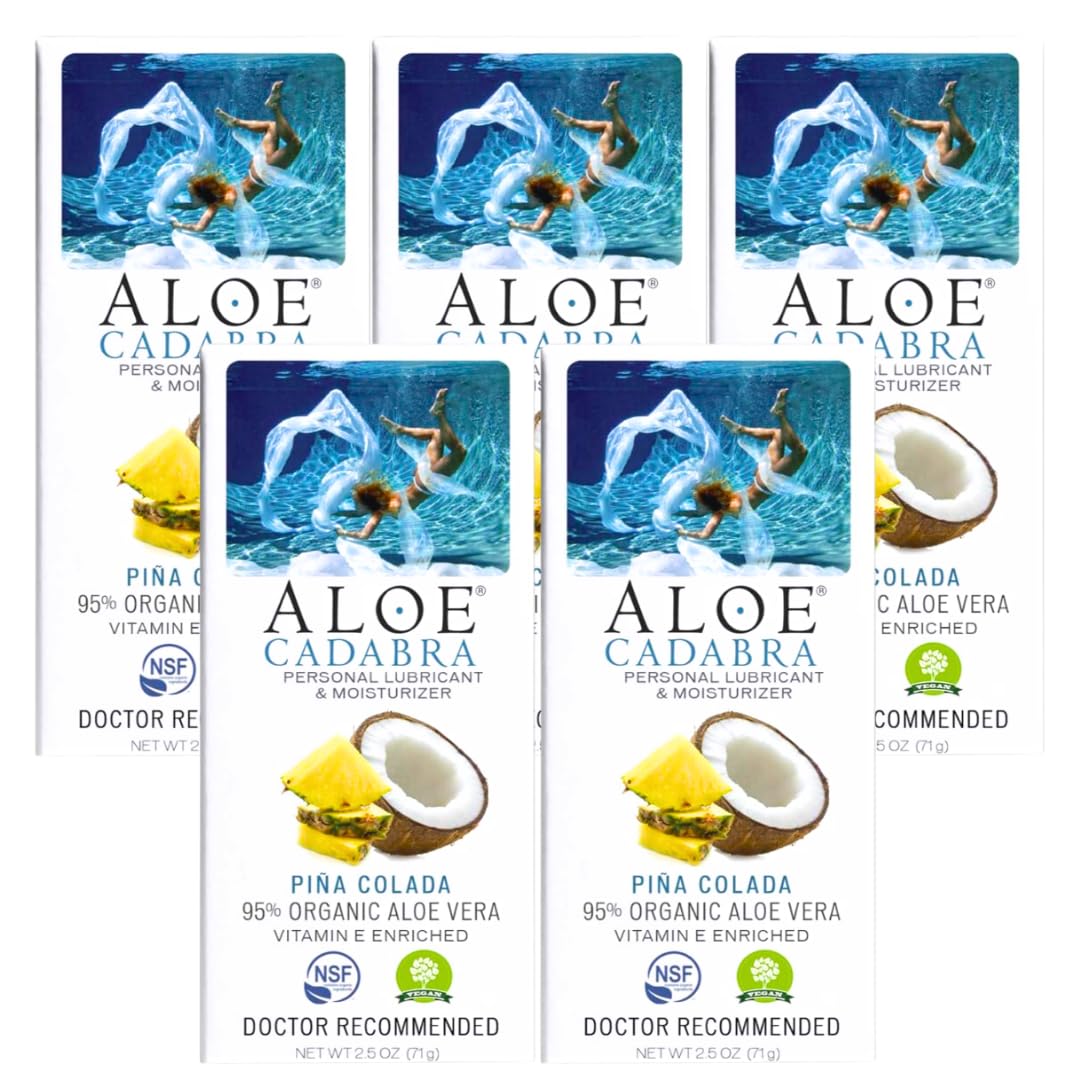 Aloe Cadabra Natural Water Based Vaginal Moisturizer, Organic Aloe Non-Staining, pH Balanced (Unscented 2.5 Ounces, 1 Pack)