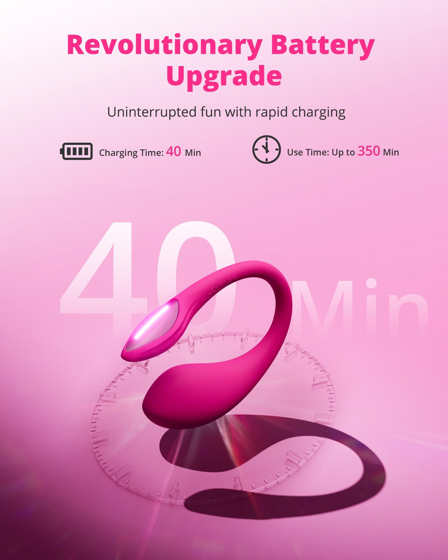 LOVENSE Lush 4 Remote Control G-spot Vibrator, Wearable Long Distance Adult Sex Toys & Games with LED Light, App Controlled Egg Vibrators for Women Couples, Powerful Vibration, Discreet, Waterproof