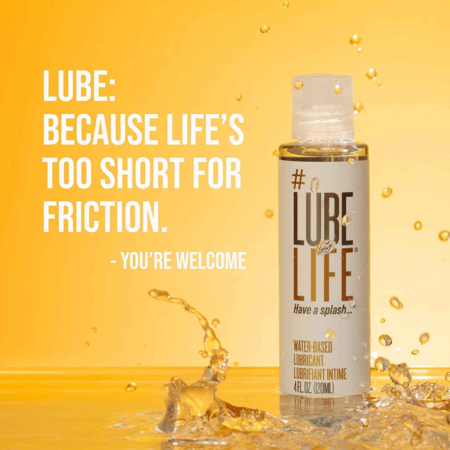 LubeLife Water-Based Lube – Personal Lubricant for Men, Women & Couples, Travel Size, Non-Staining, Easy Clean-Up, Toy-Safe, 8 Fl Oz