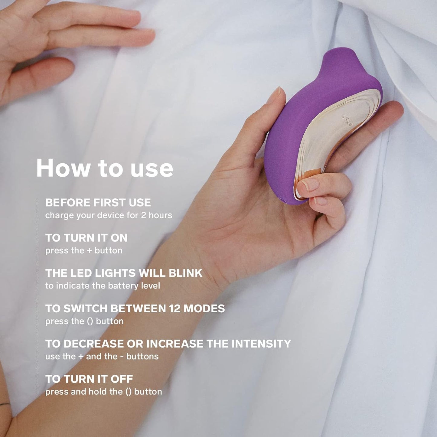 LELO SONA 2 Sonic Waves Clit Sucker, Waterproof Clit Vibrator Oral Stimulator Vibrator for Women for Deeper Satisfaction, Black