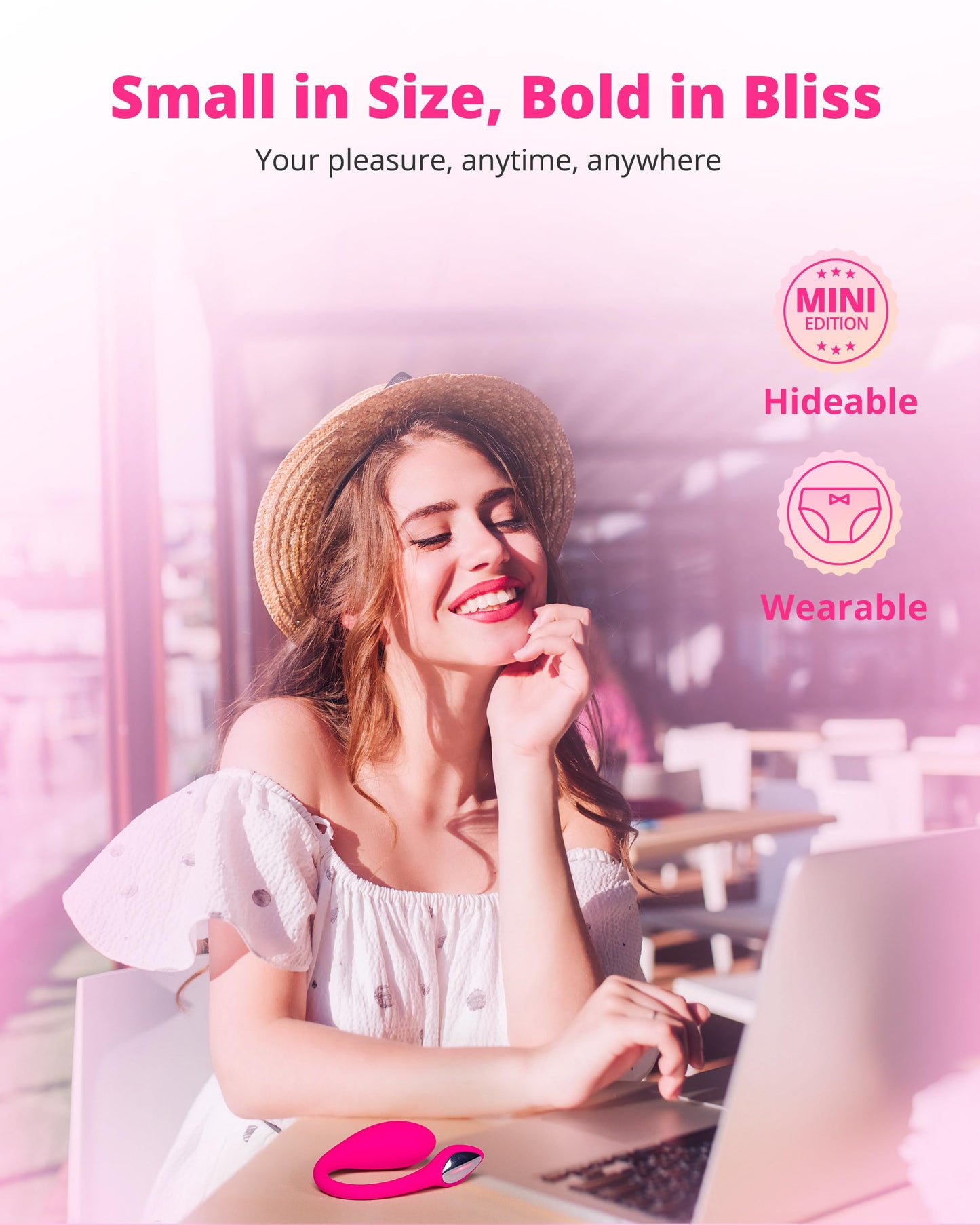 LOVENSE Lush 4 Remote Control G-spot Vibrator, Wearable Long Distance Adult Sex Toys & Games with LED Light, App Controlled Egg Vibrators for Women Couples, Powerful Vibration, Discreet, Waterproof