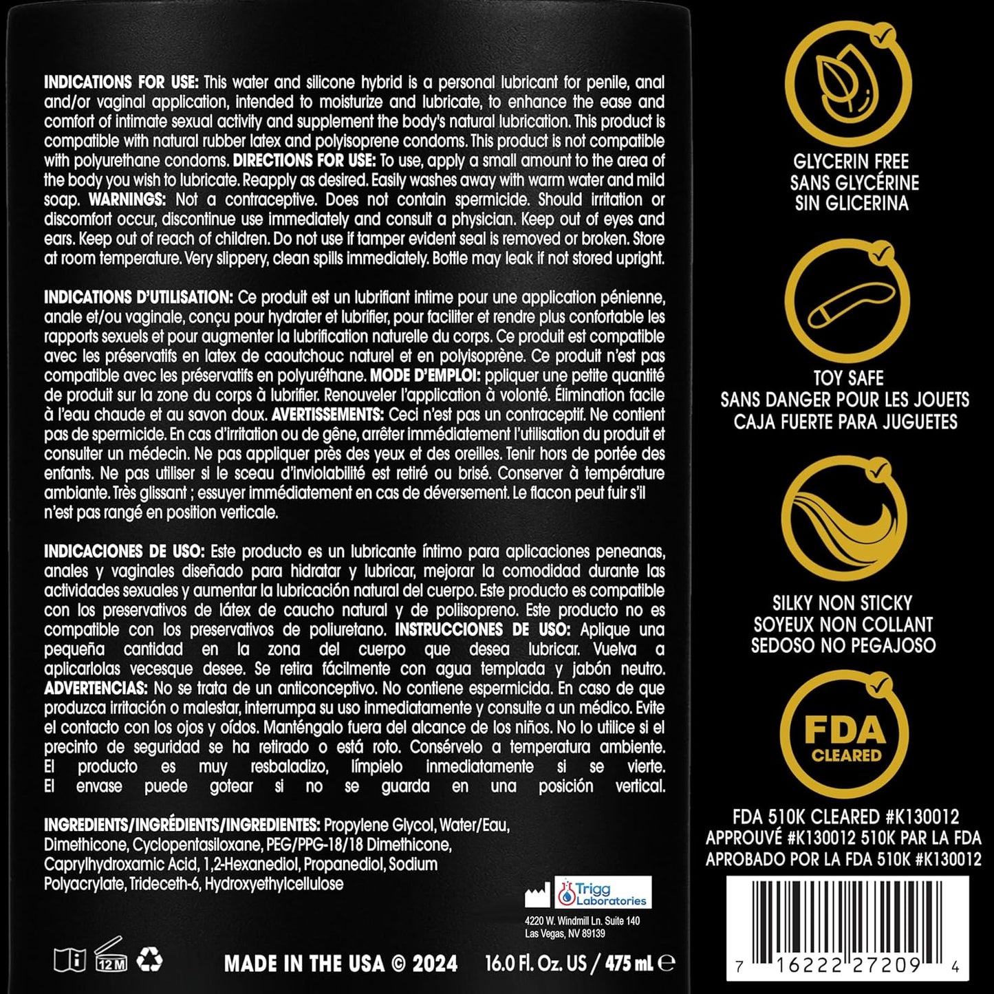 Wet Platinum Silicone-Based Personal Lubricant | Ultra Smooth, Super Slick, Hypoallergenic, Long-Lasting Performance, Waterproof Formula| Lube for Men, Women & Couples, 4.2 fl oz
