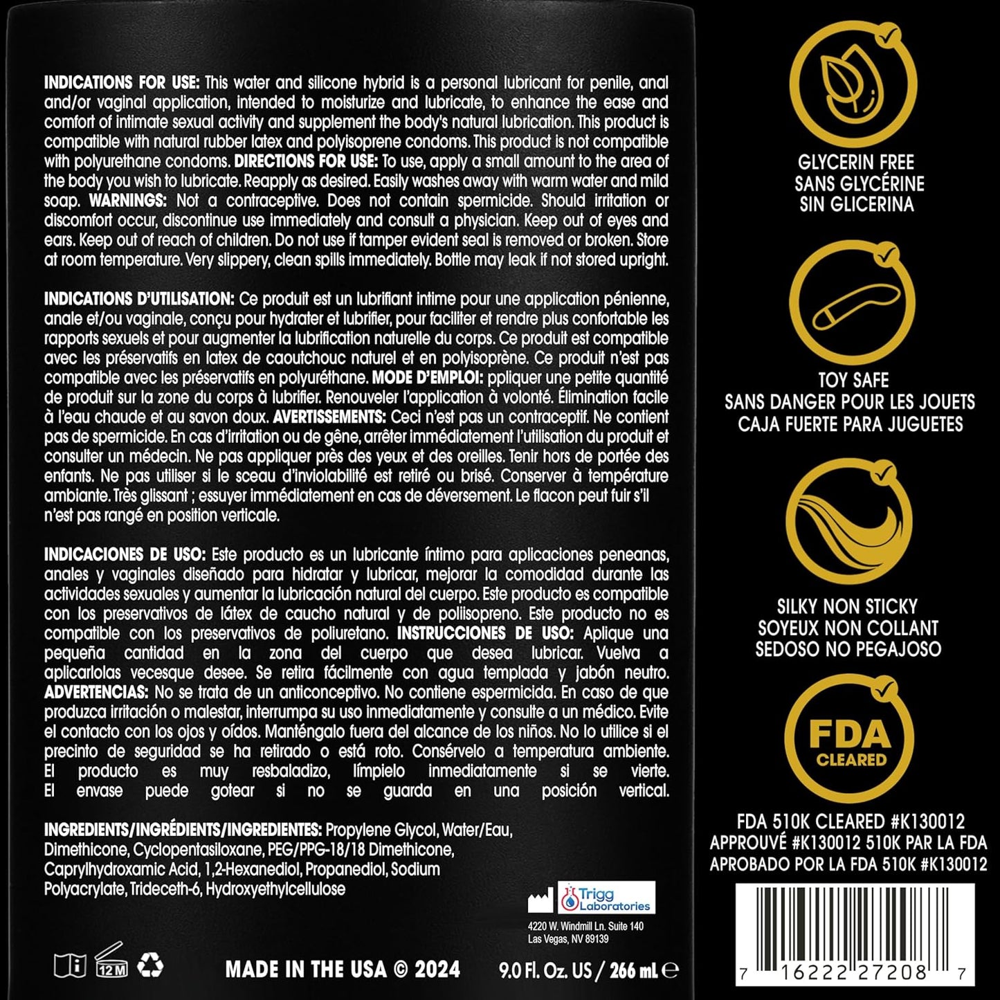 Wet Platinum Silicone-Based Personal Lubricant | Ultra Smooth, Super Slick, Hypoallergenic, Long-Lasting Performance, Waterproof Formula| Lube for Men, Women & Couples, 4.2 fl oz