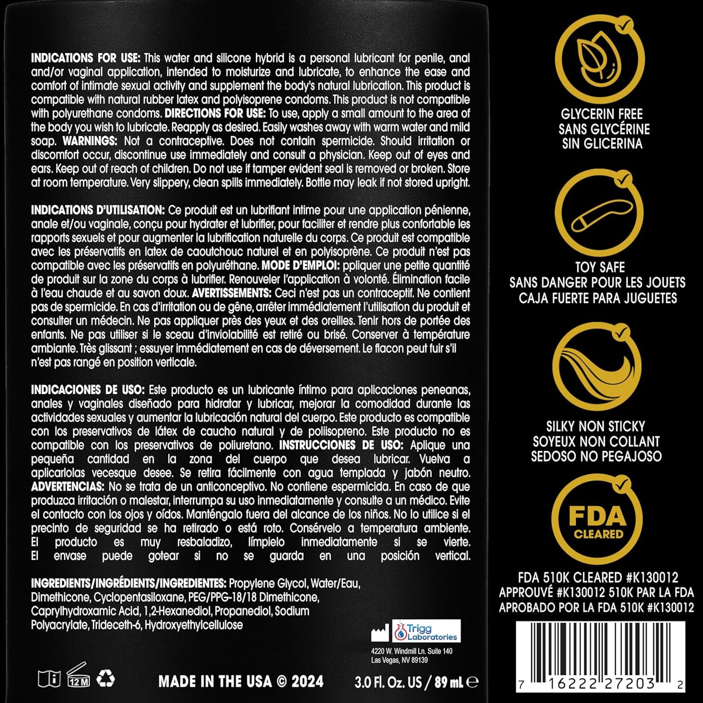 Wet Platinum Silicone-Based Personal Lubricant | Ultra Smooth, Super Slick, Hypoallergenic, Long-Lasting Performance, Waterproof Formula| Lube for Men, Women & Couples, 4.2 fl oz