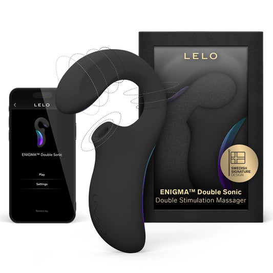 LELO Enigma Double Sonic Female Triple Stimulation Massager with Bluetooth App, 8 Pleasure Settings and 2 Extra Modes, Rabbit Sex Toy, Vaginal Vibrators, Cyber Purple