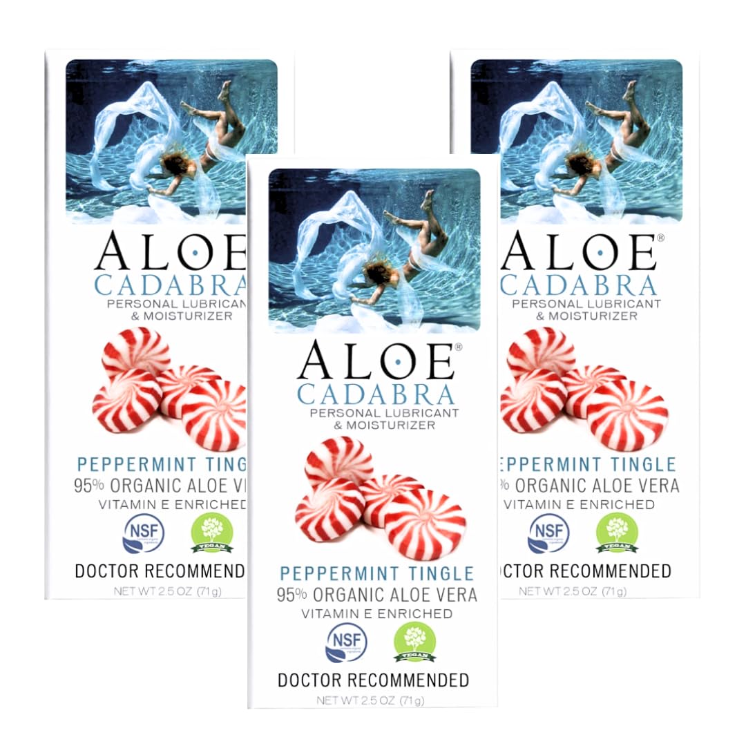 Aloe Cadabra Natural Water Based Vaginal Moisturizer, Organic Aloe Non-Staining, pH Balanced (Unscented 2.5 Ounces, 1 Pack)