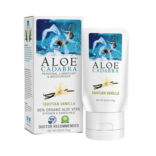 Aloe Cadabra Natural Water Based Vaginal Moisturizer, Organic Aloe Non-Staining, pH Balanced (Unscented 2.5 Ounces, 1 Pack)