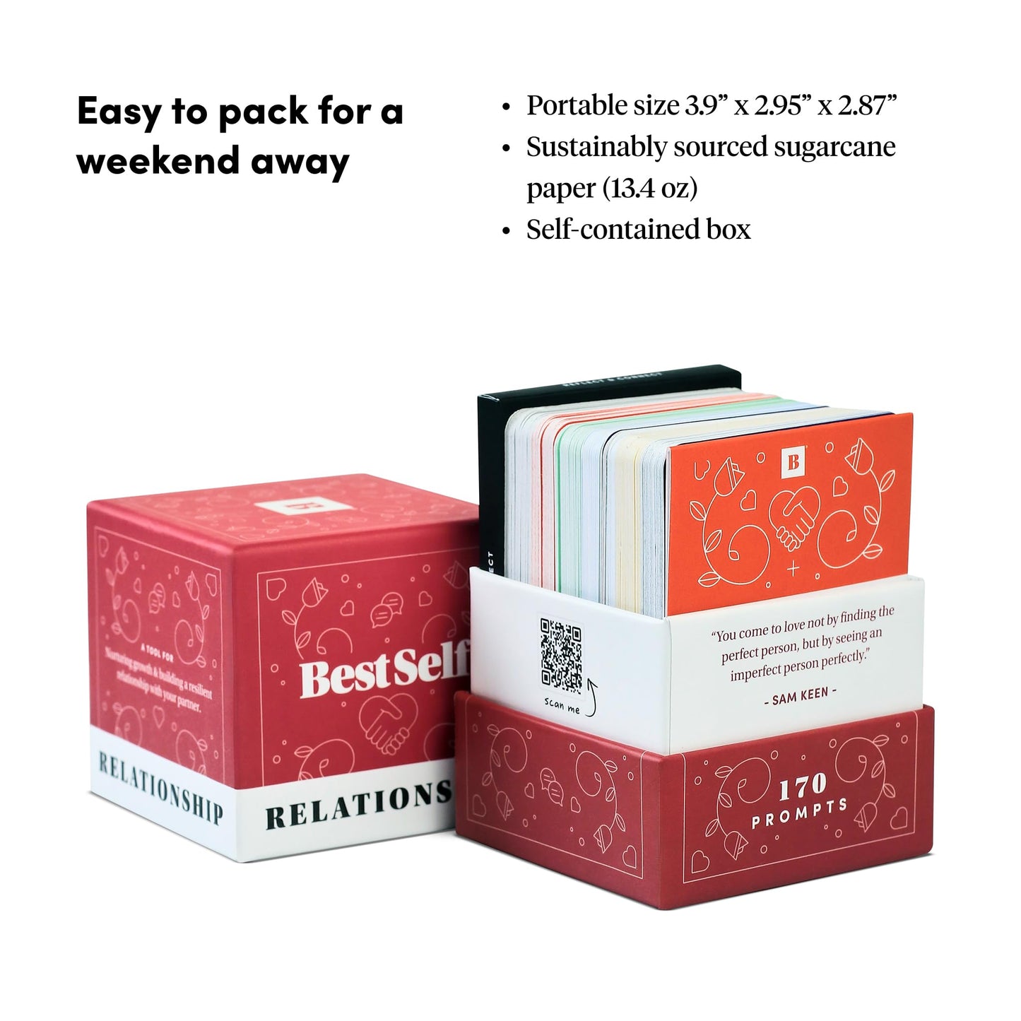 BestSelf Intimacy Deck – 170 Couples Conversation Starters, Romantic Couples Card Game, Fun Couples Game for Adults, Build Emotional Connection & Deeper Bond