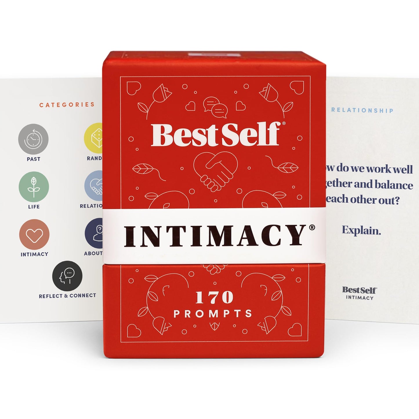 BestSelf Intimacy Deck – 170 Couples Conversation Starters, Romantic Couples Card Game, Fun Couples Game for Adults, Build Emotional Connection & Deeper Bond