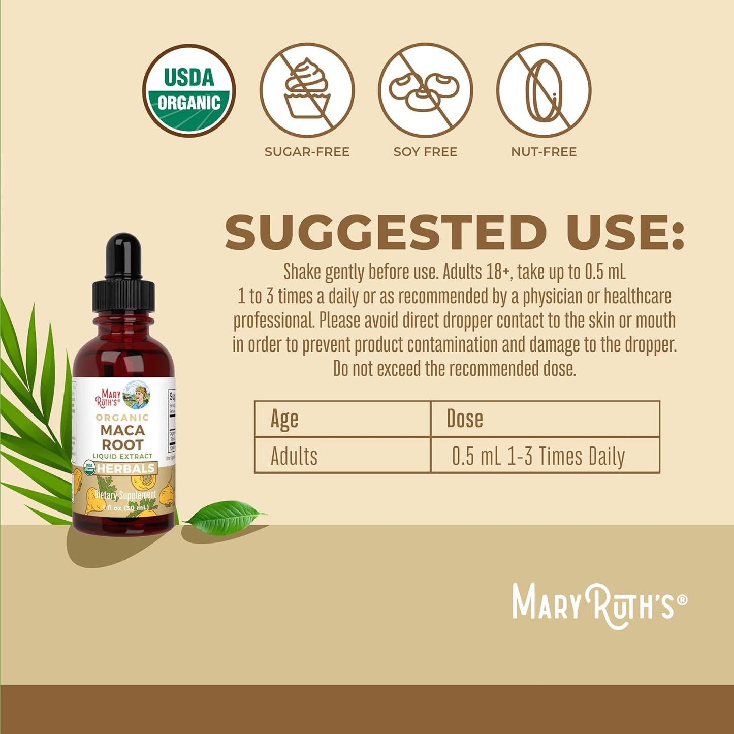 MaryRuth Organics Maca Root, 1 FZ