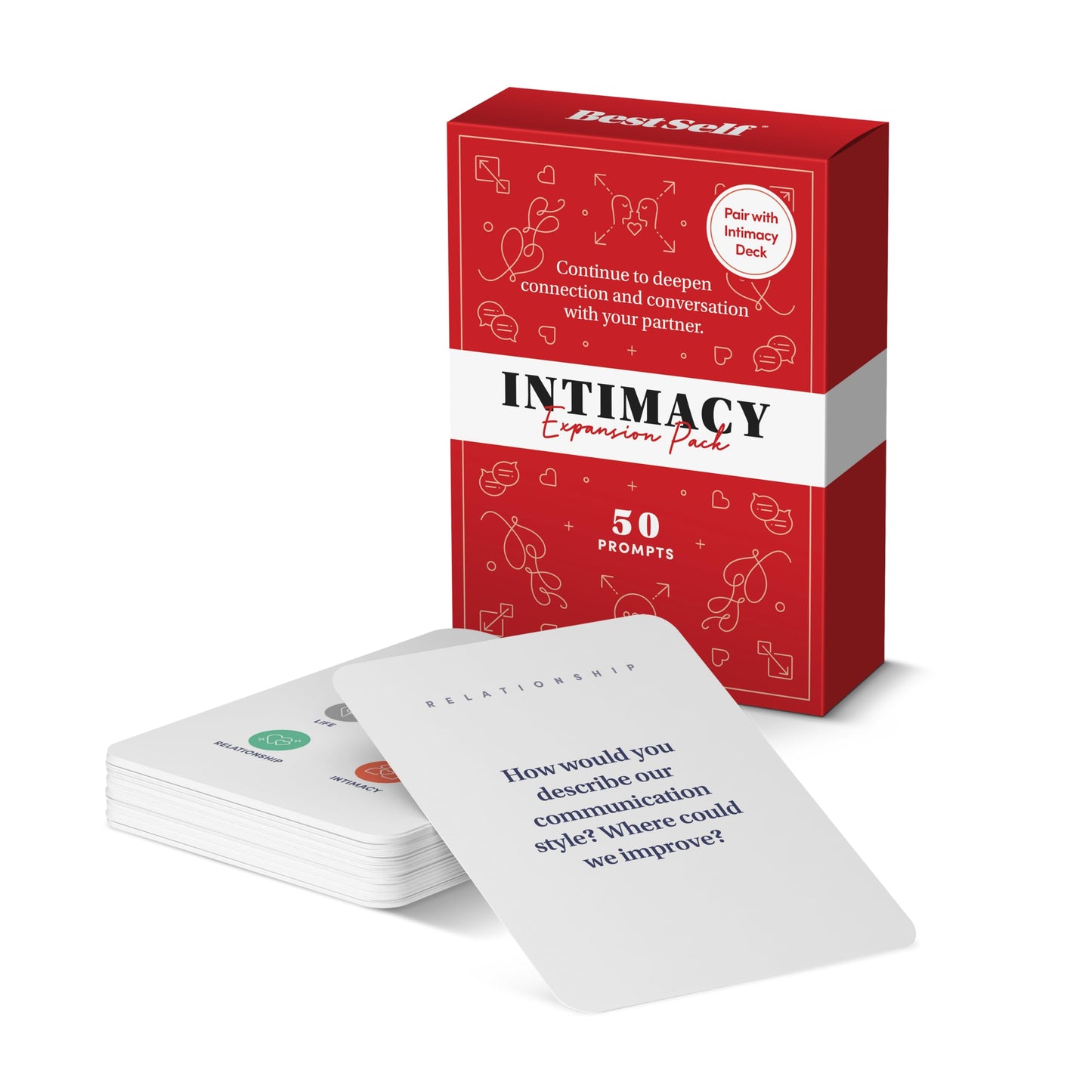 BestSelf Intimacy Deck – 170 Couples Conversation Starters, Romantic Couples Card Game, Fun Couples Game for Adults, Build Emotional Connection & Deeper Bond