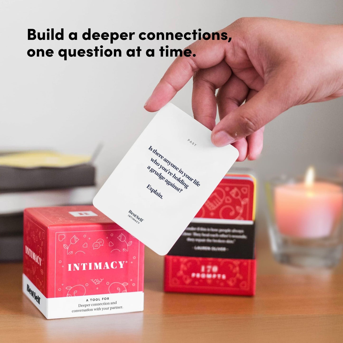 BestSelf Intimacy Deck – 170 Couples Conversation Starters, Romantic Couples Card Game, Fun Couples Game for Adults, Build Emotional Connection & Deeper Bond