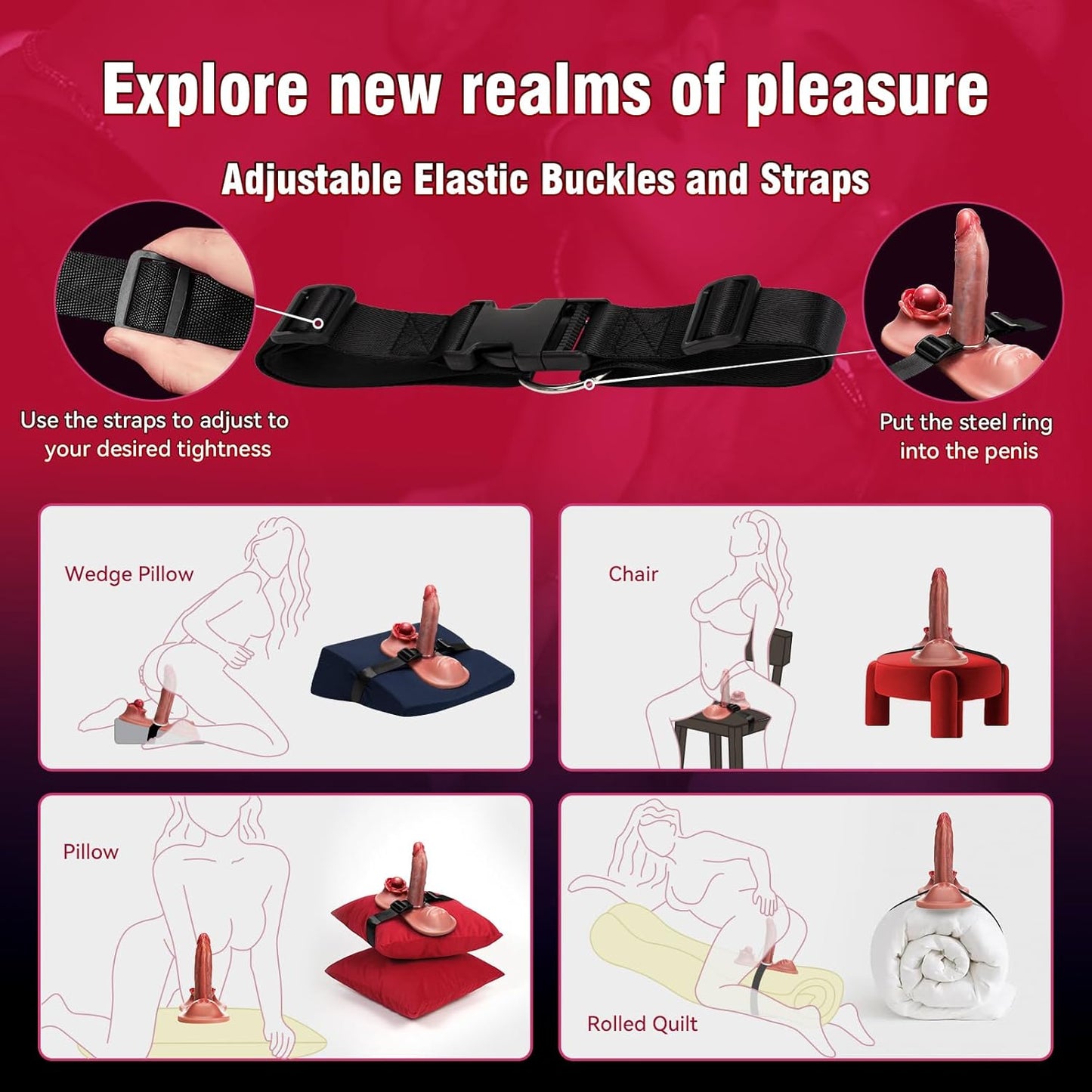 Sex Toys Thrusting Dildo Vibrator - Women Sex Toy Remote Control Vibrator with 7 Thrusting & 10 Vibrating Modes - G spot Anal Big Dildos Adjustable Strap On Pillow Adult Toy Couples Sex Toy