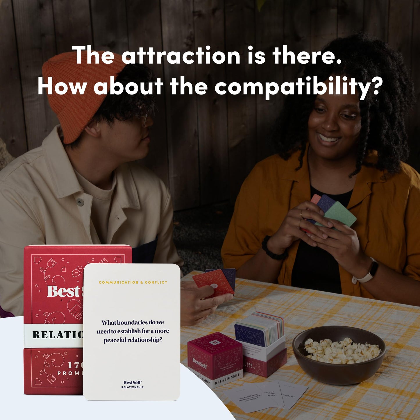 BestSelf Intimacy Deck – 170 Couples Conversation Starters, Romantic Couples Card Game, Fun Couples Game for Adults, Build Emotional Connection & Deeper Bond